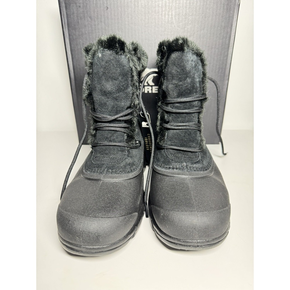 Womens Sorel Sueded‎ Winter Boots Black Snow Angel Size 9 NEW IN BOX - Picture 3 of 6